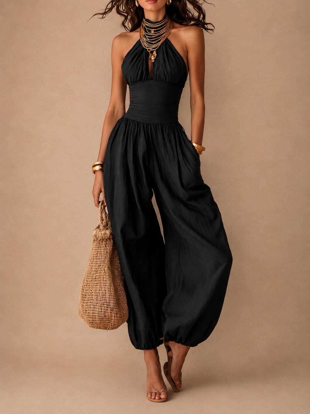 Daniela - Enterizo halter bohemio