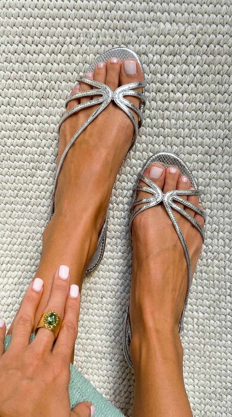 Sandra - Sandalias doradas elegantes de verano
