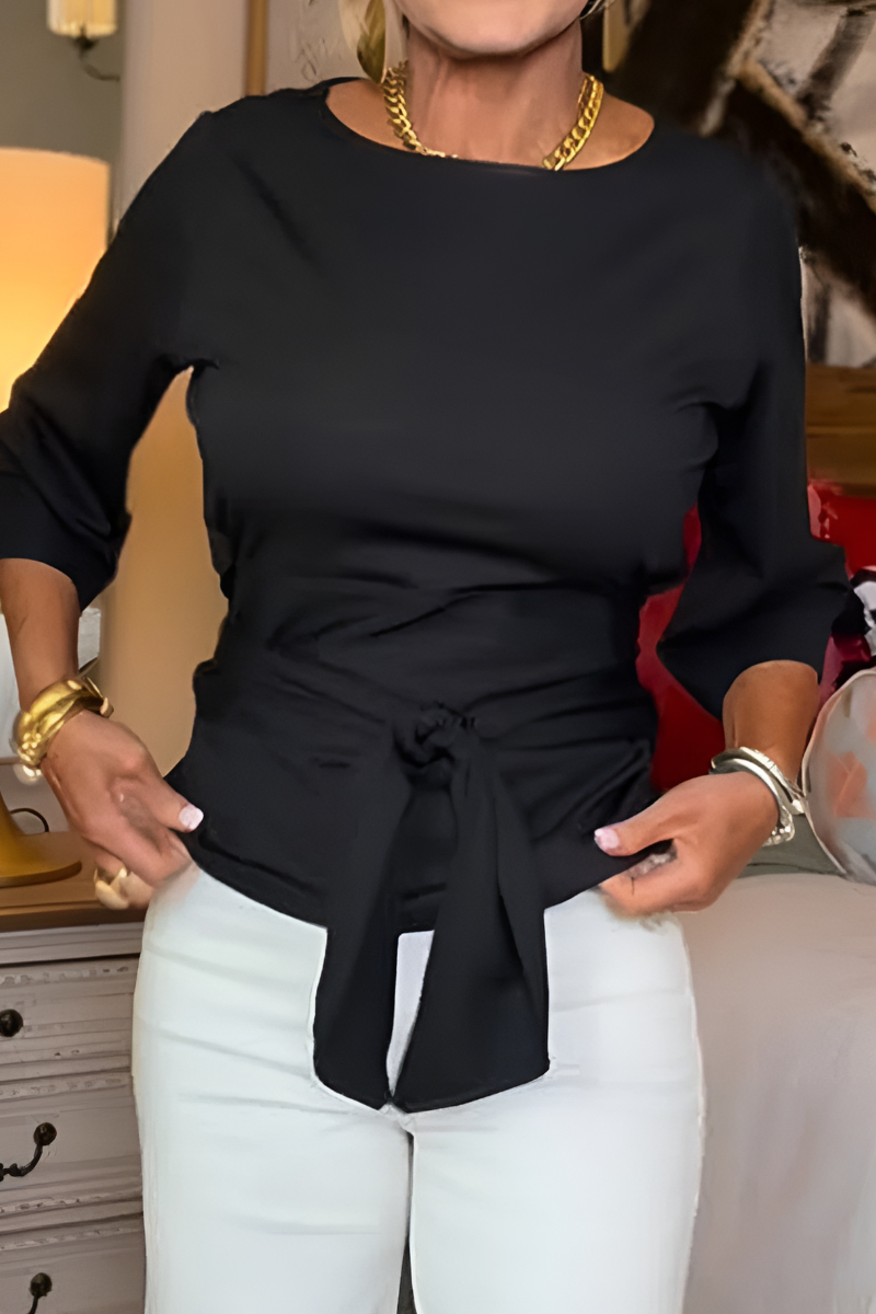 Marta | Top elegante con lazo en la cintura