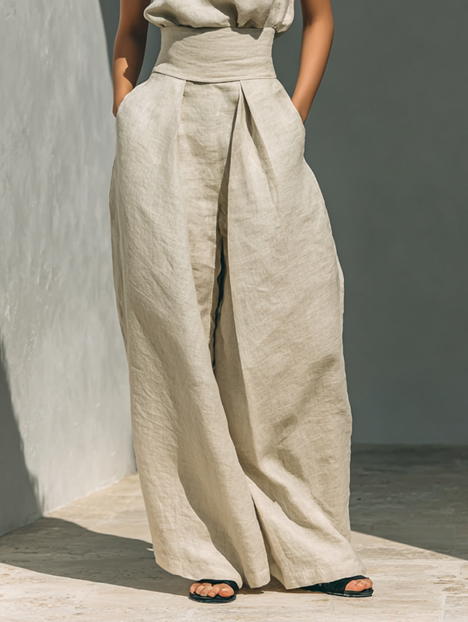 Claudia | Conjunto de Lino Sofisticado