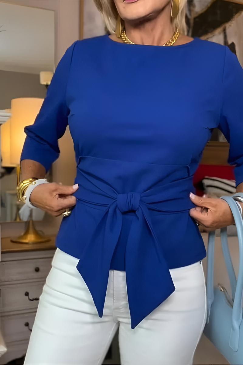 Marta | Top elegante con lazo en la cintura