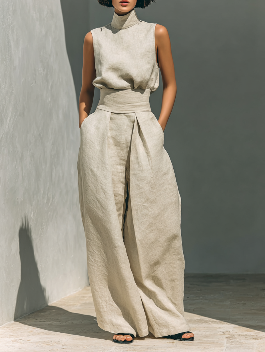 Claudia | Conjunto de Lino Sofisticado