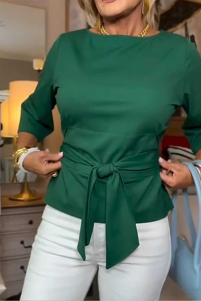 Marta | Top elegante con lazo en la cintura