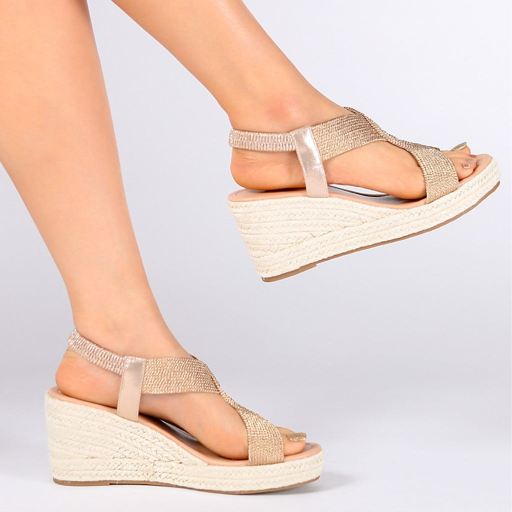 Aroa - sandalias de cuña con trenzado artesanal