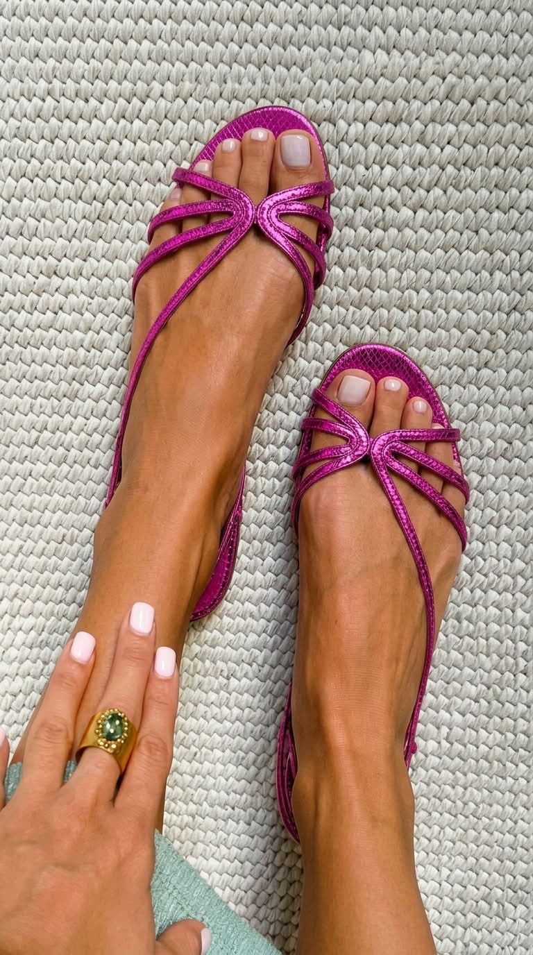 Sandra - Sandalias doradas elegantes de verano