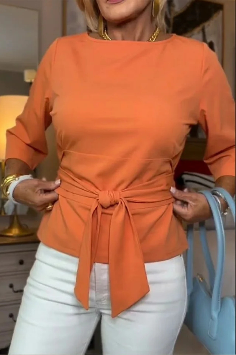 Marta | Top elegante con lazo en la cintura