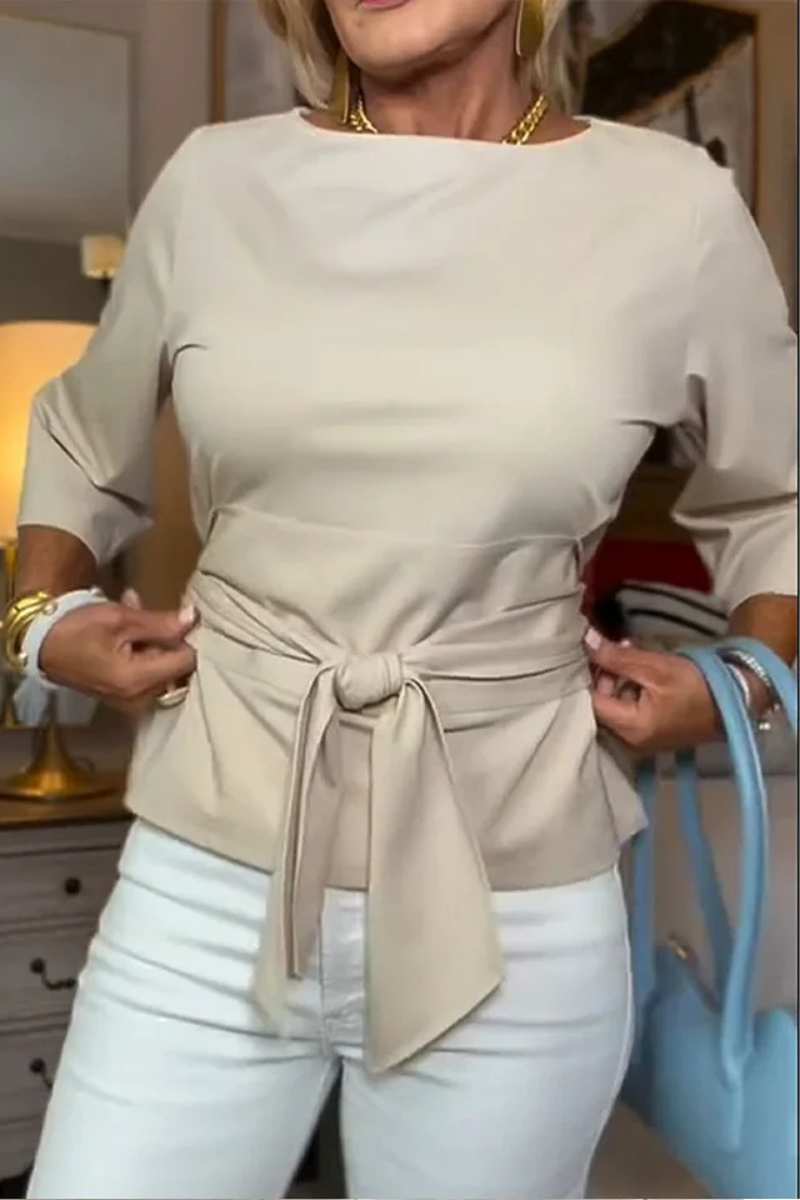 Marta | Top elegante con lazo en la cintura