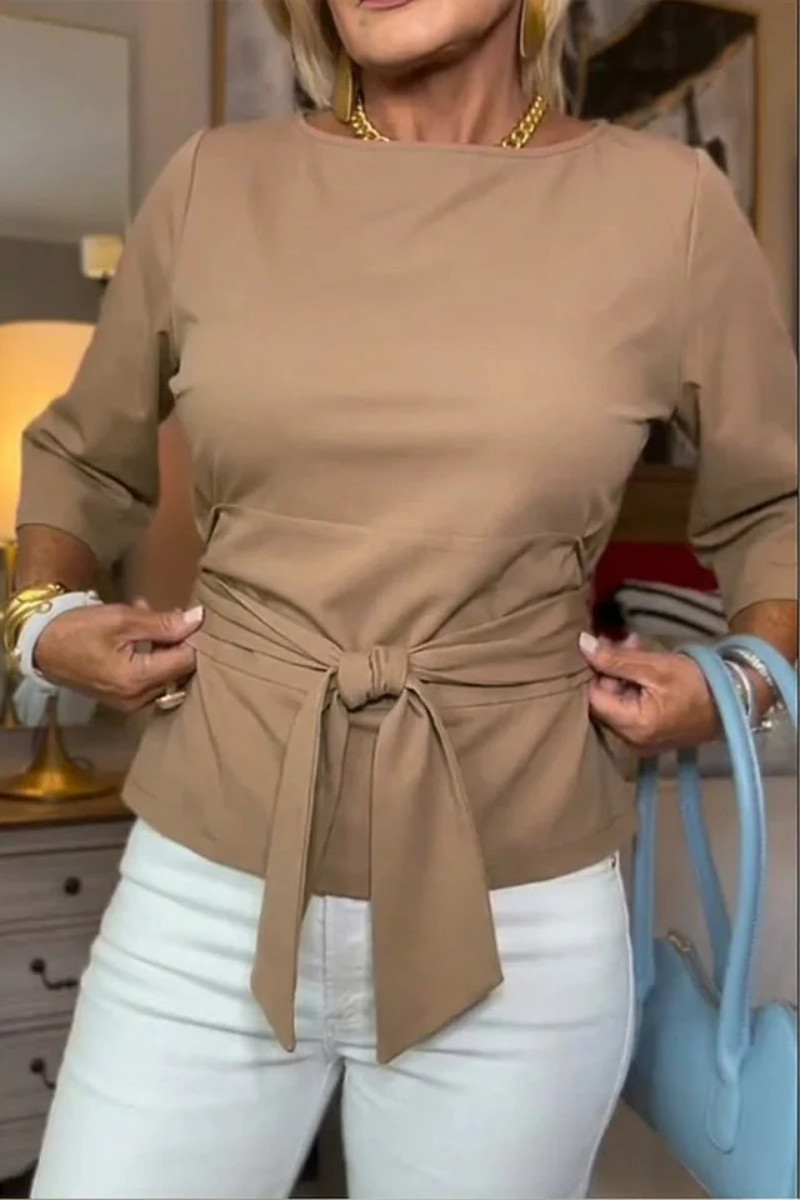 Marta | Top elegante con lazo en la cintura