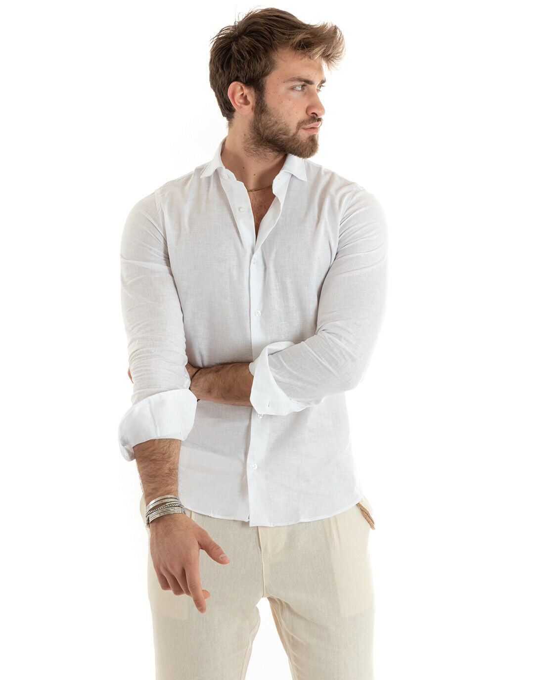 León | Camisa de Lino Blanca