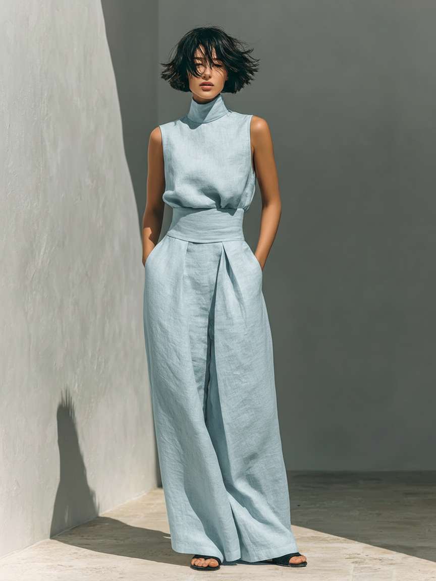 Claudia | Conjunto de Lino Sofisticado