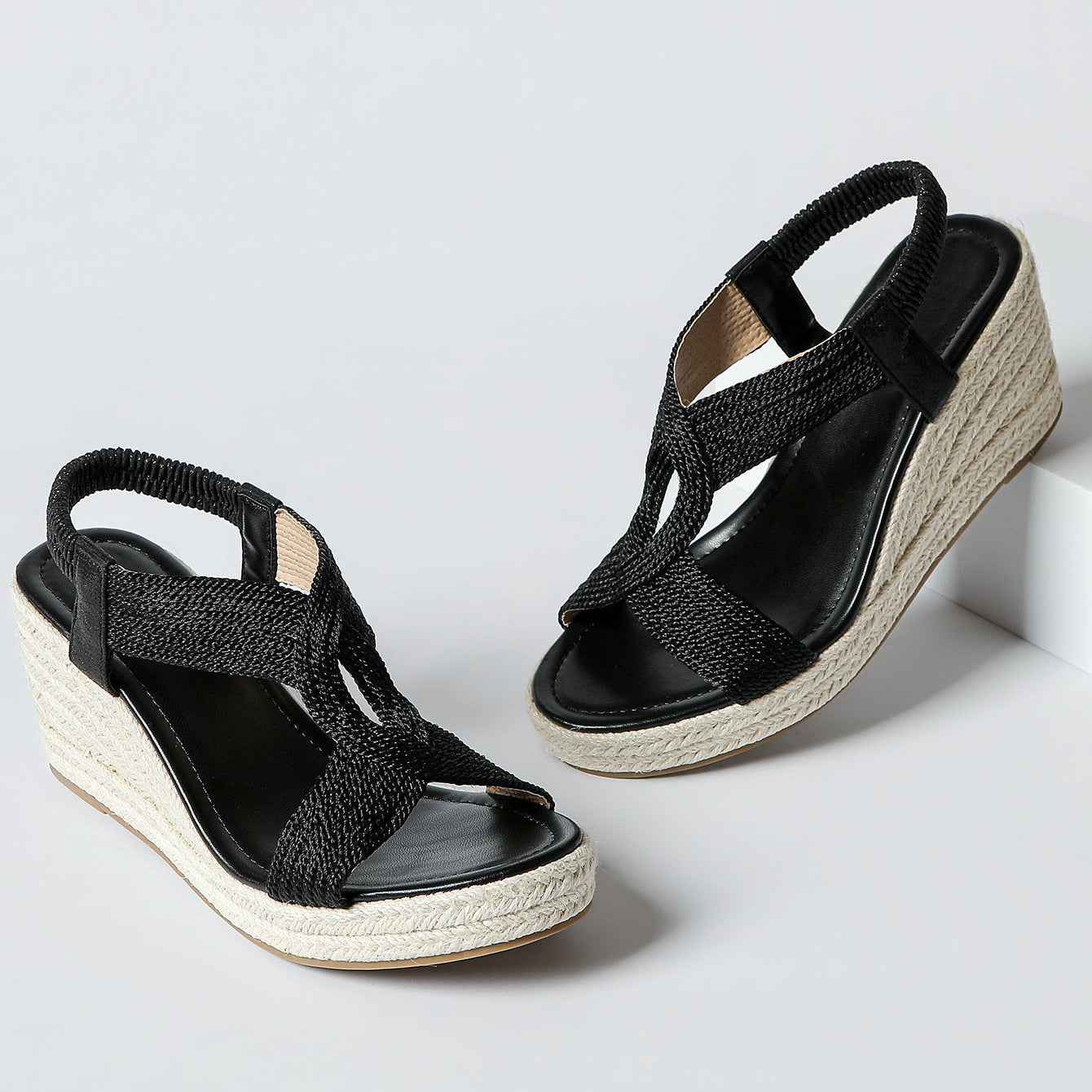 Aroa - sandalias de cuña con trenzado artesanal