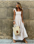 Vestido casual de cuadros vichy