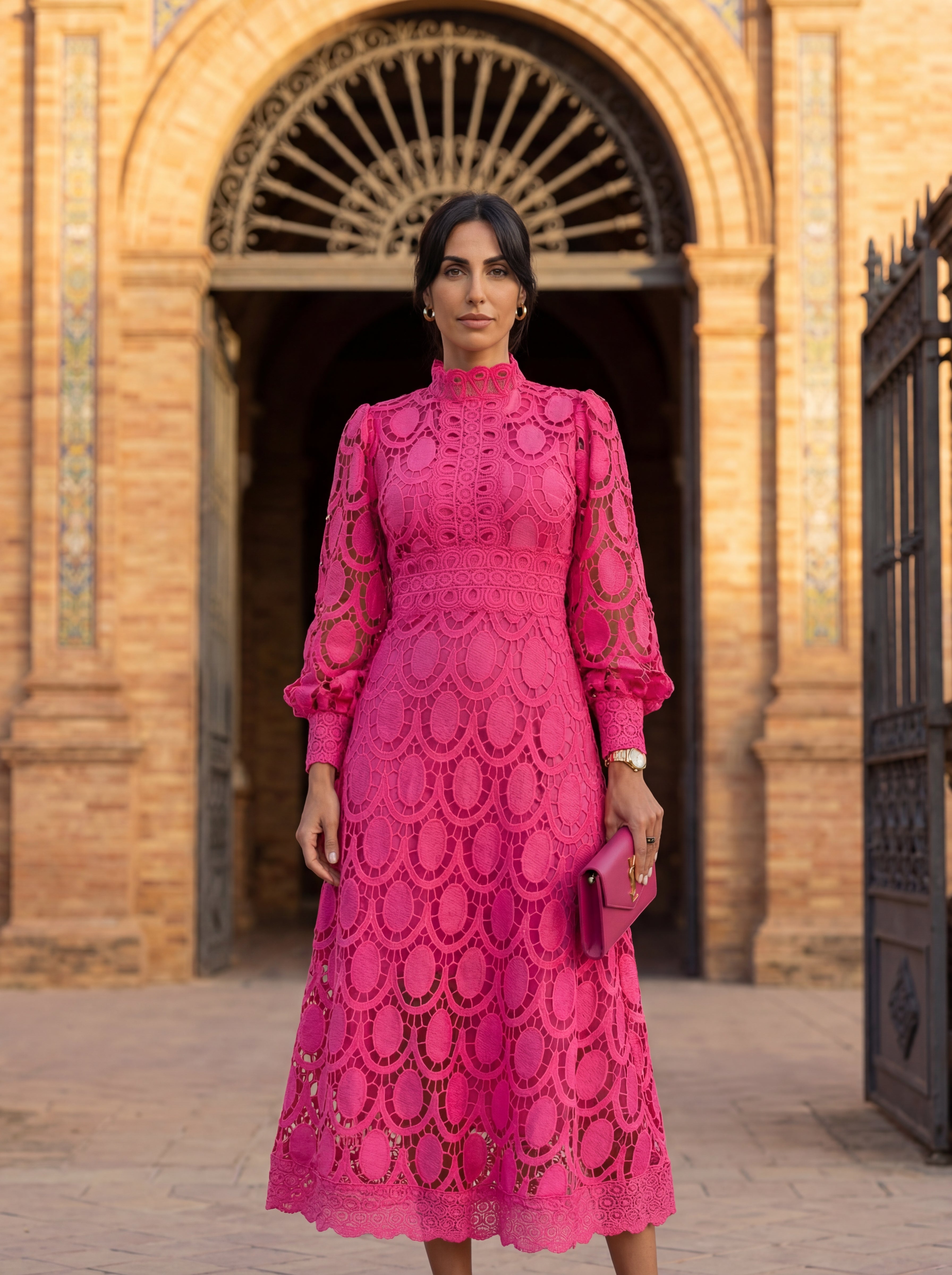 Camila | Vestido Midi de Encaje Exclusivo