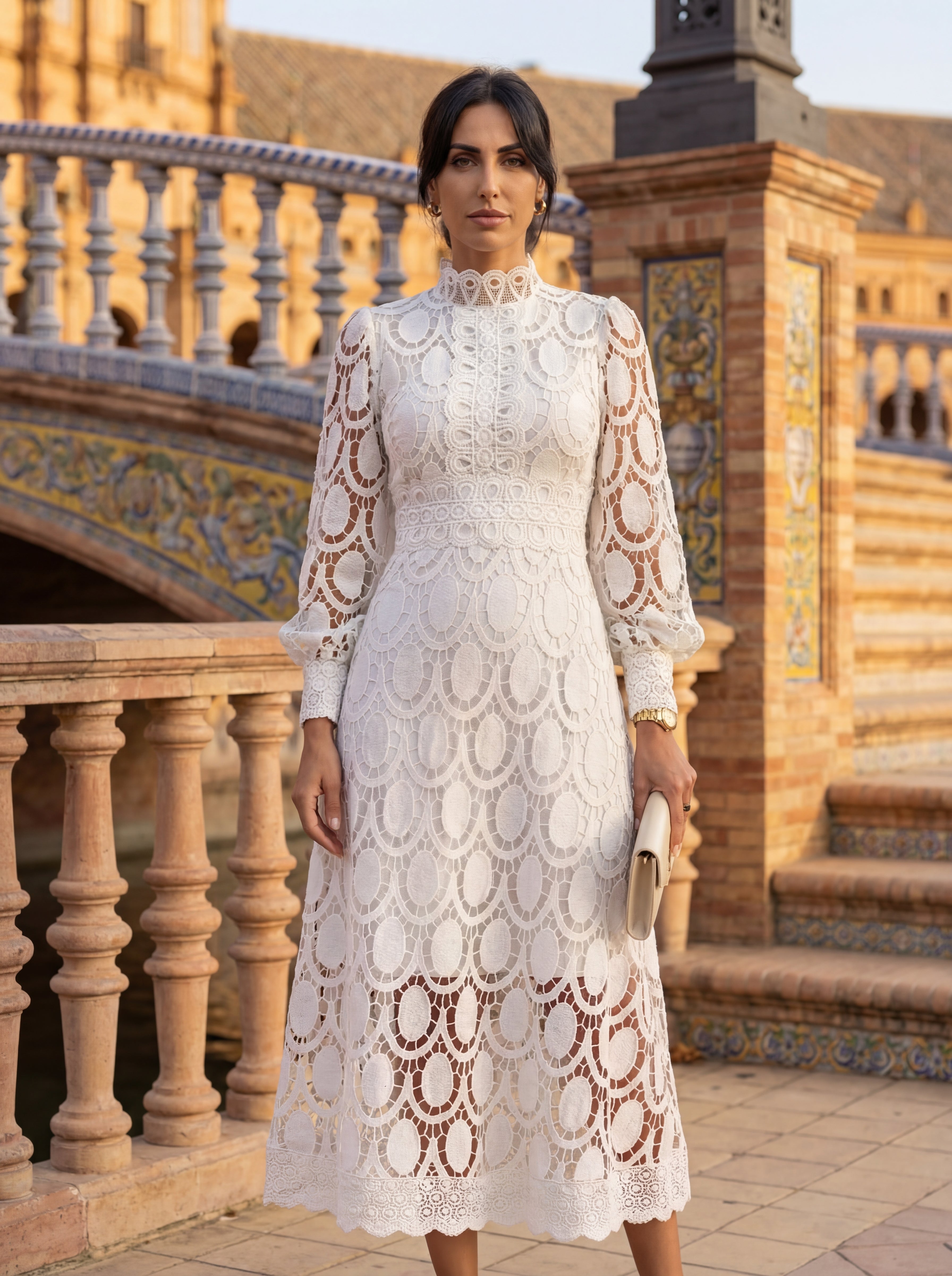 Camila | Vestido Midi de Encaje Exclusivo