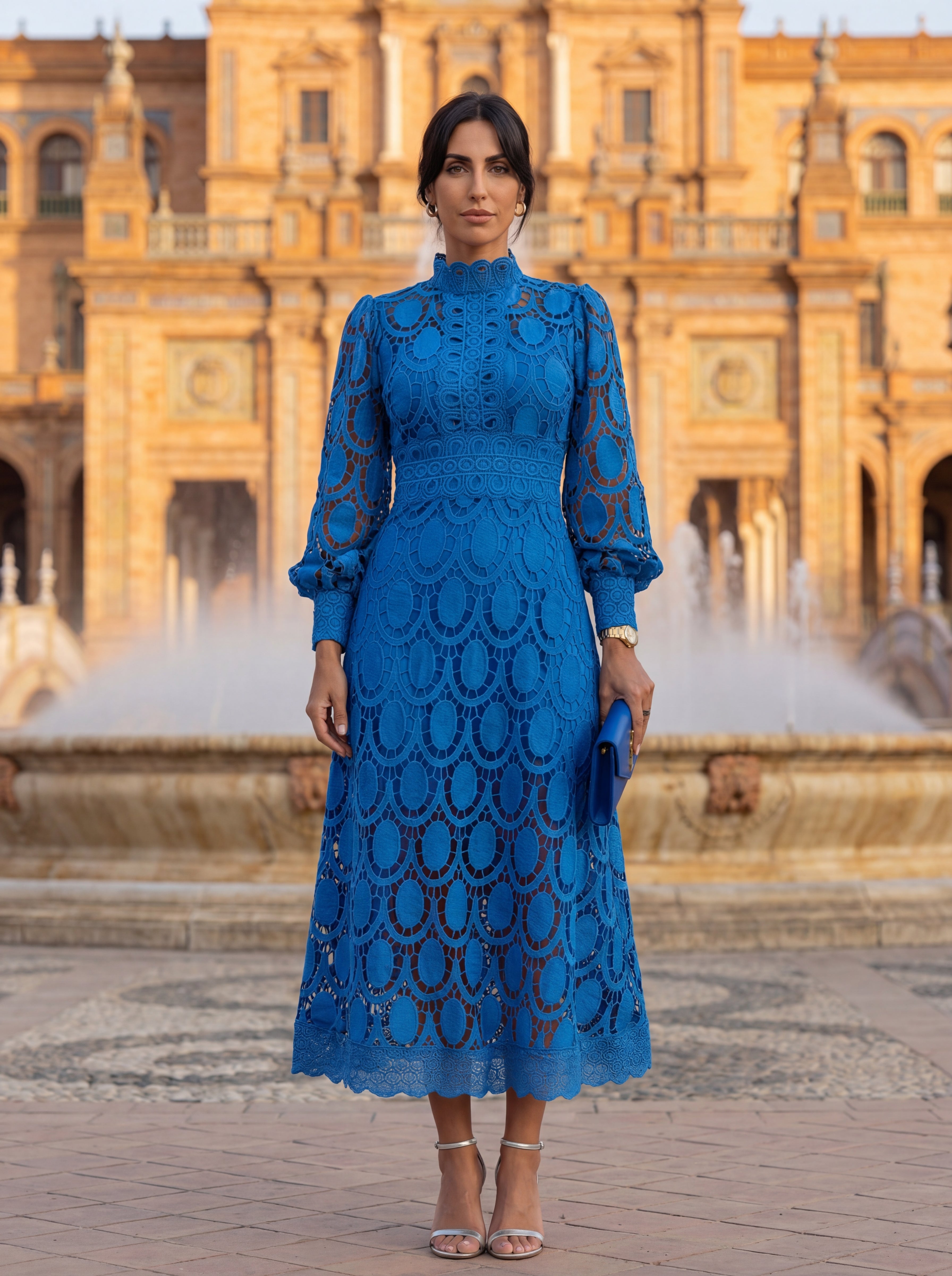 Camila | Vestido Midi de Encaje Exclusivo