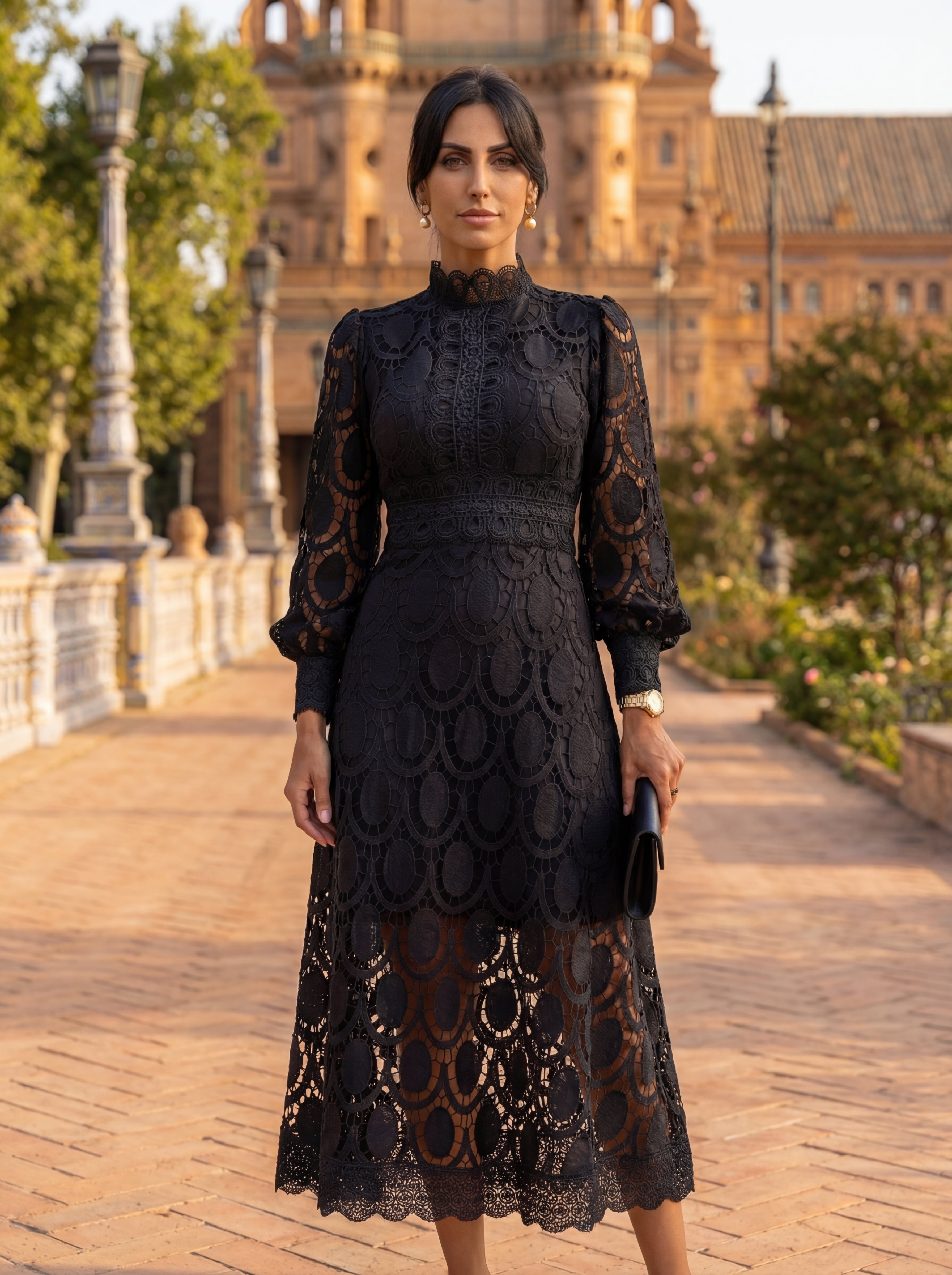 Camila | Vestido Midi de Encaje Exclusivo