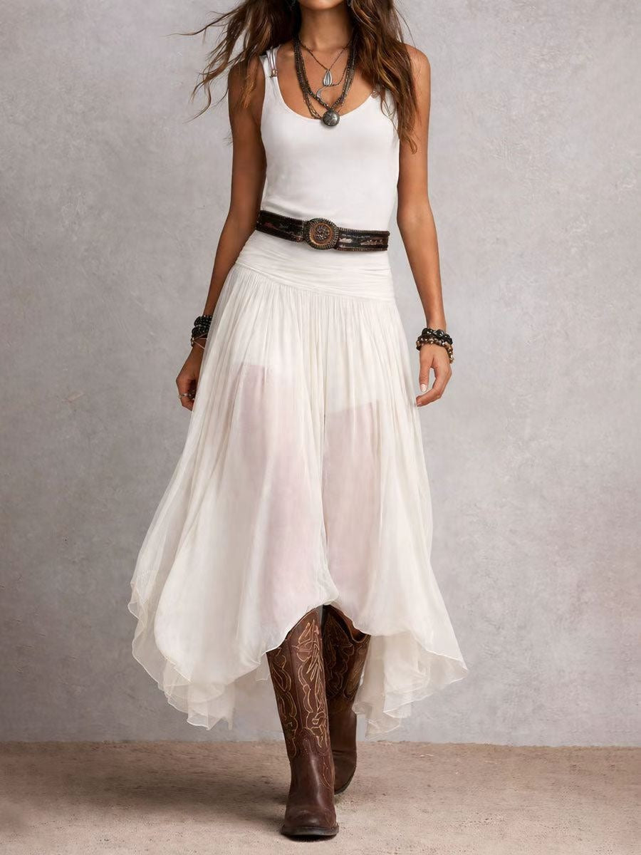 Adriana | vestido largo de tul con silueta elegante