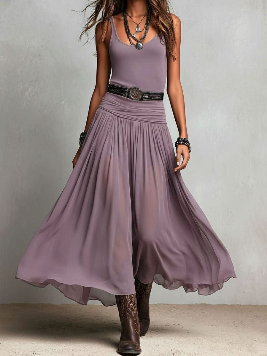 Adriana | vestido largo de tul con silueta elegante