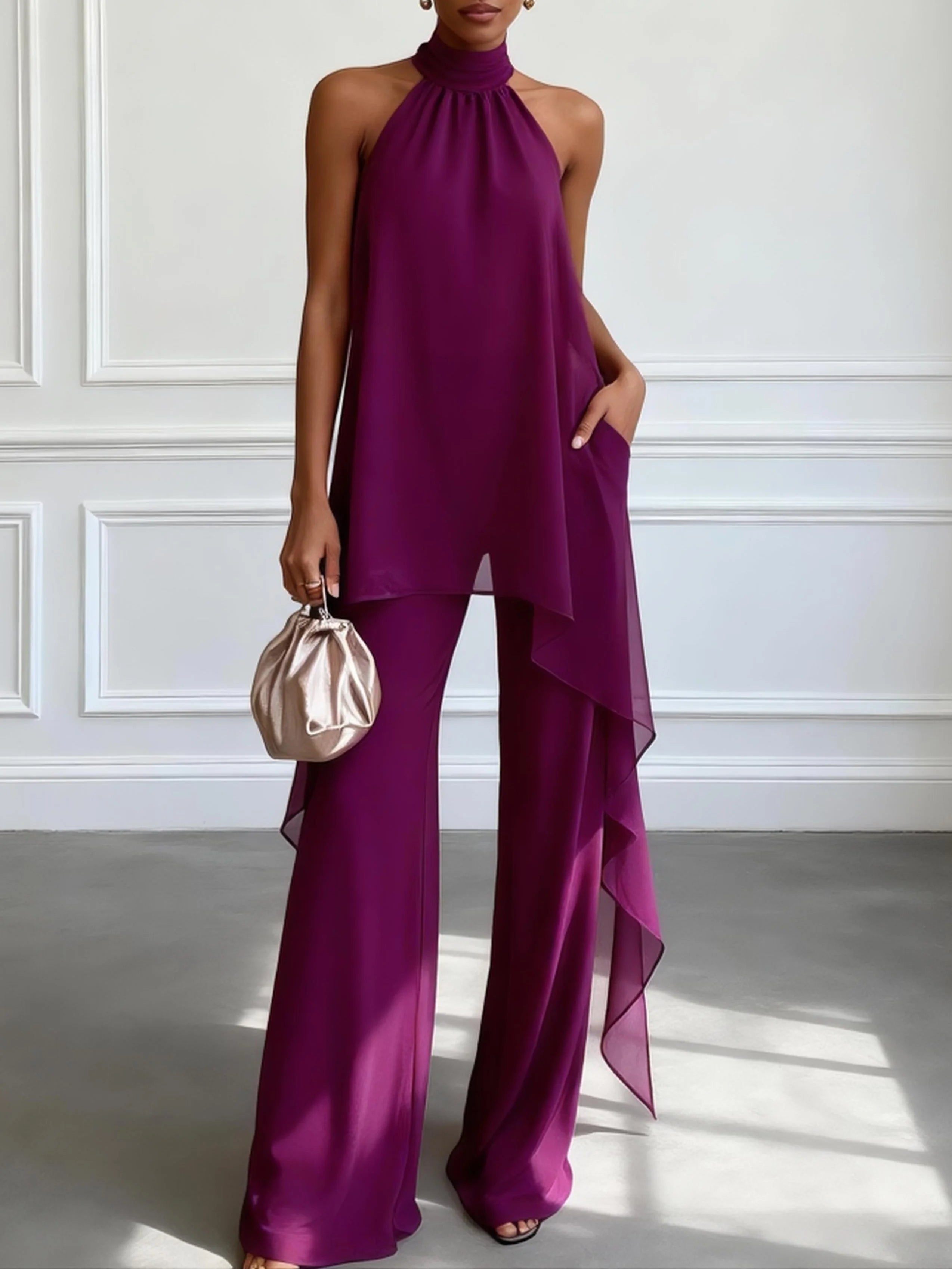 Noelia | Conjunto halter fluido elegante