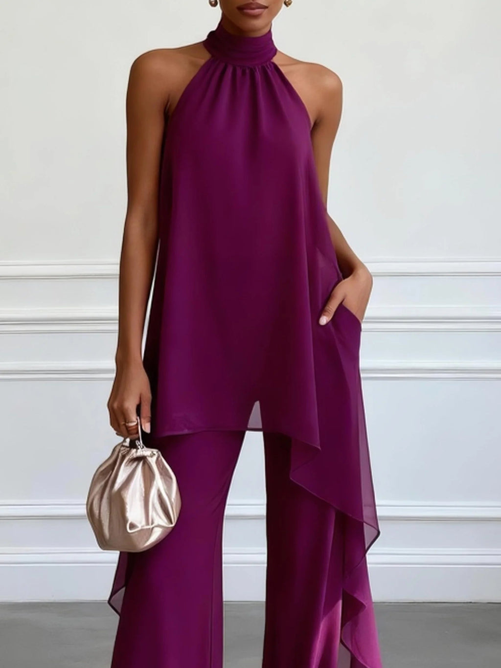 Noelia | Conjunto halter fluido elegante