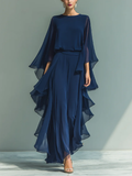 Lara | Conjunto elegante de chiffon con volantes