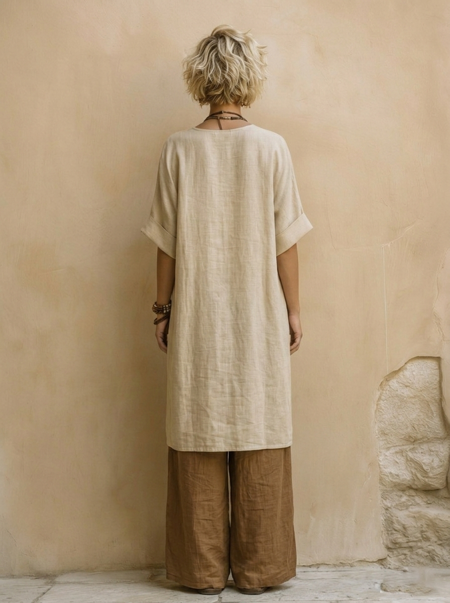 Sara | Conjunto bohemio de tres piezas con estampado tribal