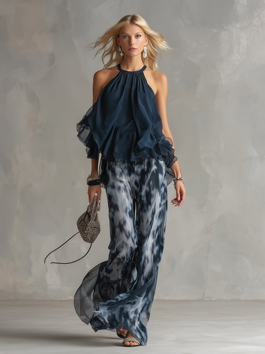 Carlota | Conjunto elegante de tela ligera con caída fluida