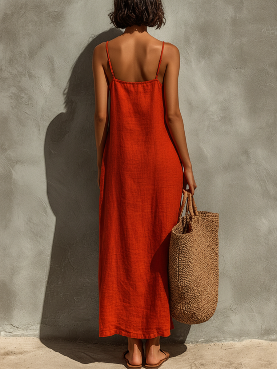 Lina | Vestido boho fluido de algodón