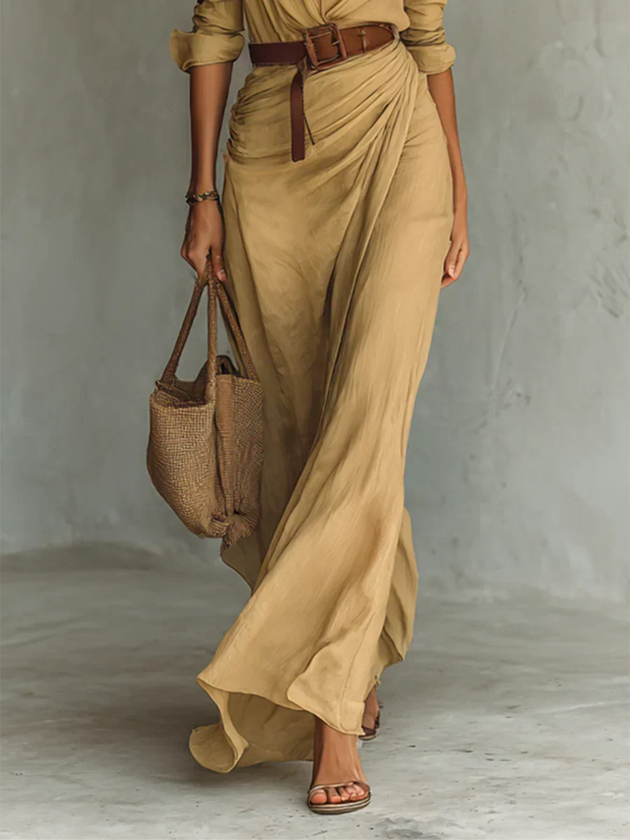 Lorena | Vestido maxi elegante de lino