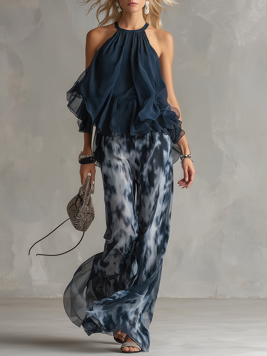 Carlota | Conjunto elegante de tela ligera con caída fluida