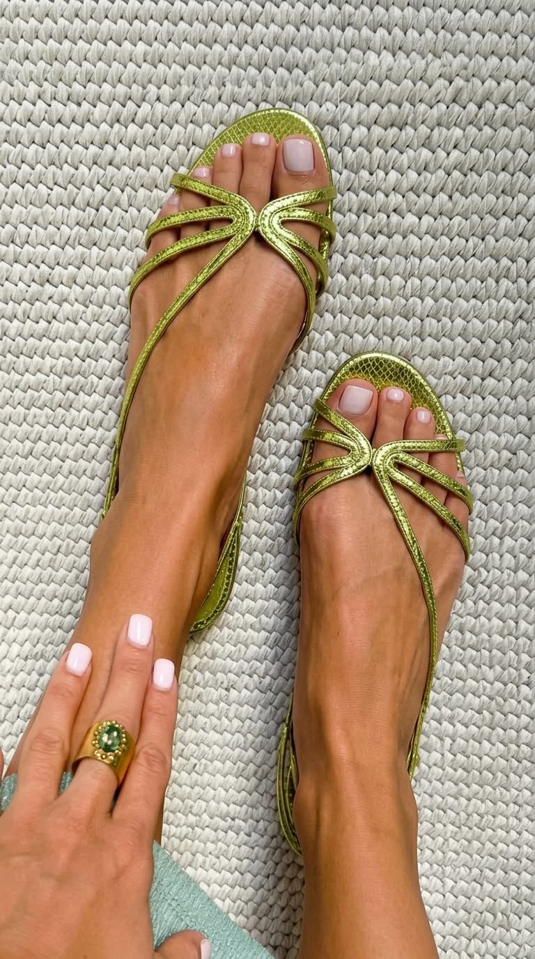 Sandra - Sandalias doradas elegantes de verano