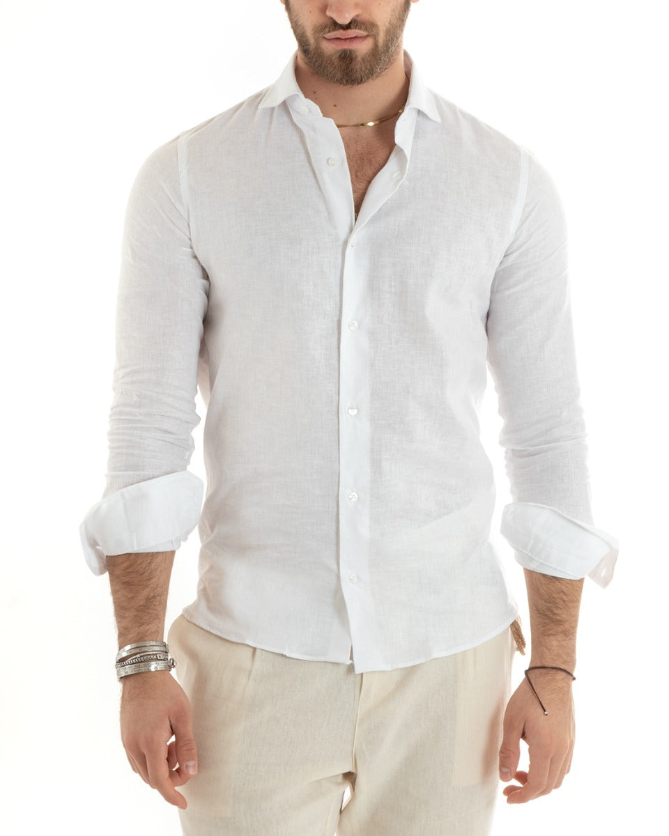 León | Camisa de Lino Blanca