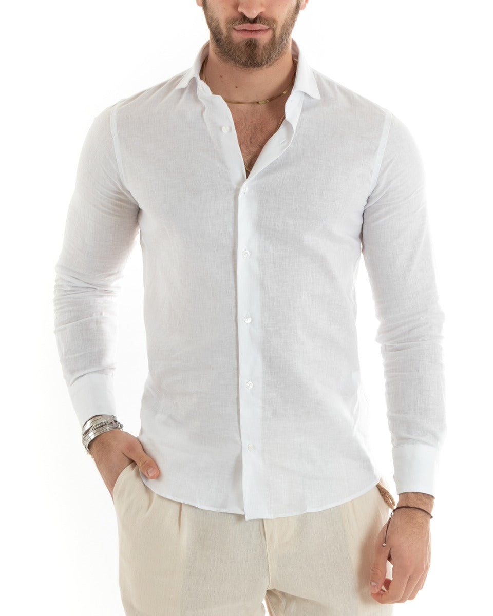 León | Camisa de Lino Blanca