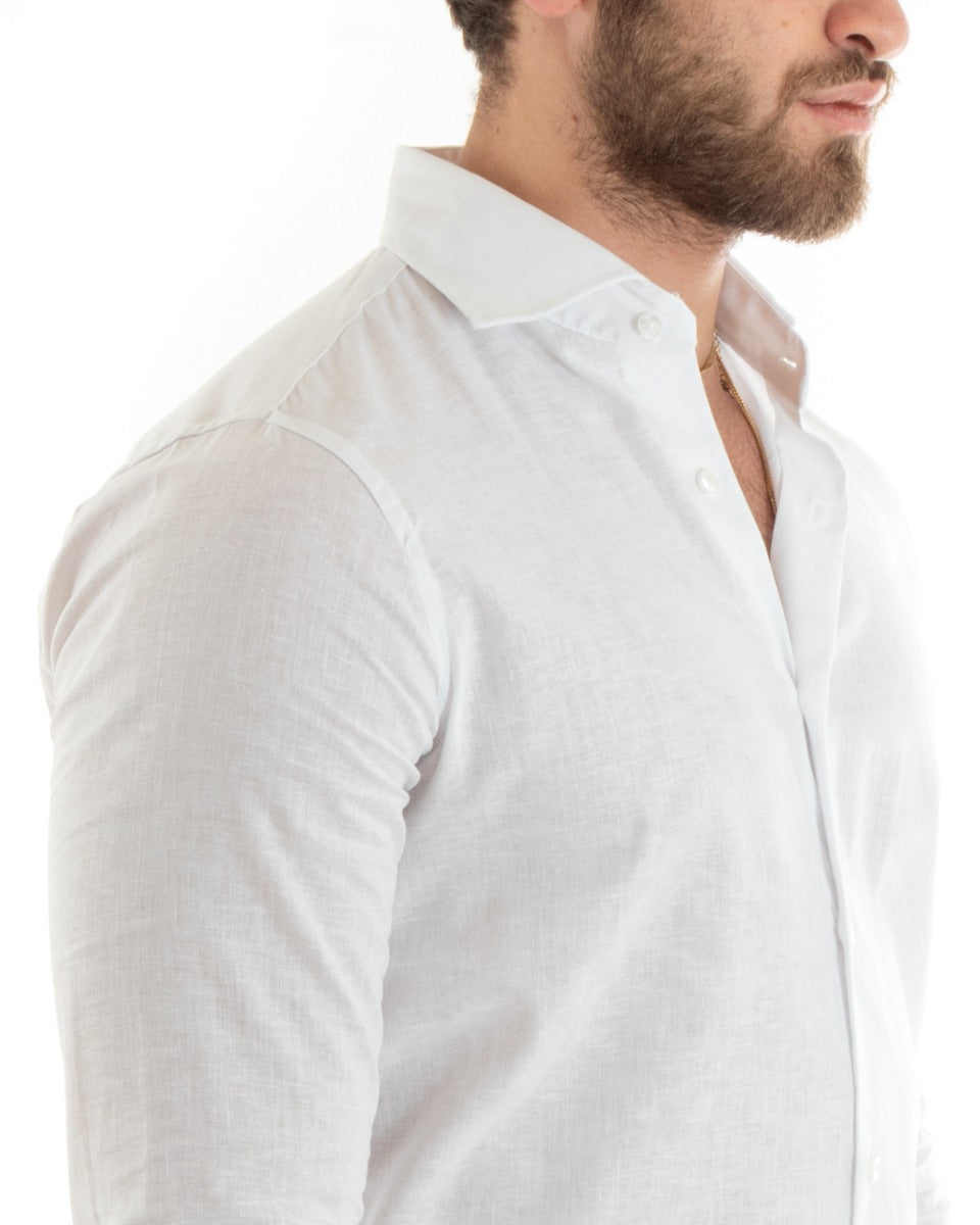León | Camisa de Lino Blanca