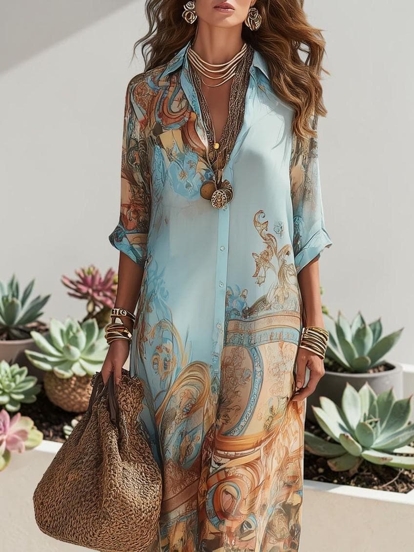 Vestido estampado bohemio