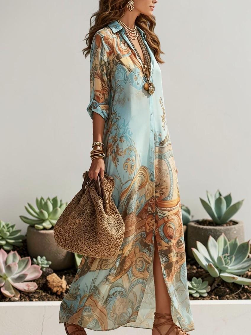 Vestido estampado bohemio