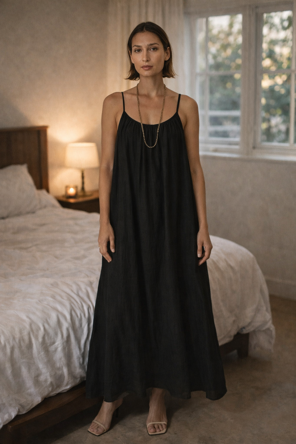Luna | Vestido relajado de espalda abierta