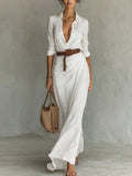 Lorena | Vestido maxi elegante de lino